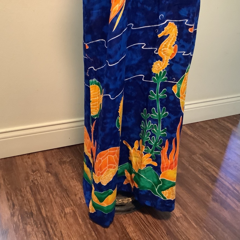 In Gear NWT vintage 90s med maxi  vacation cruise tropical sea life sundress - Picture 7 of 9